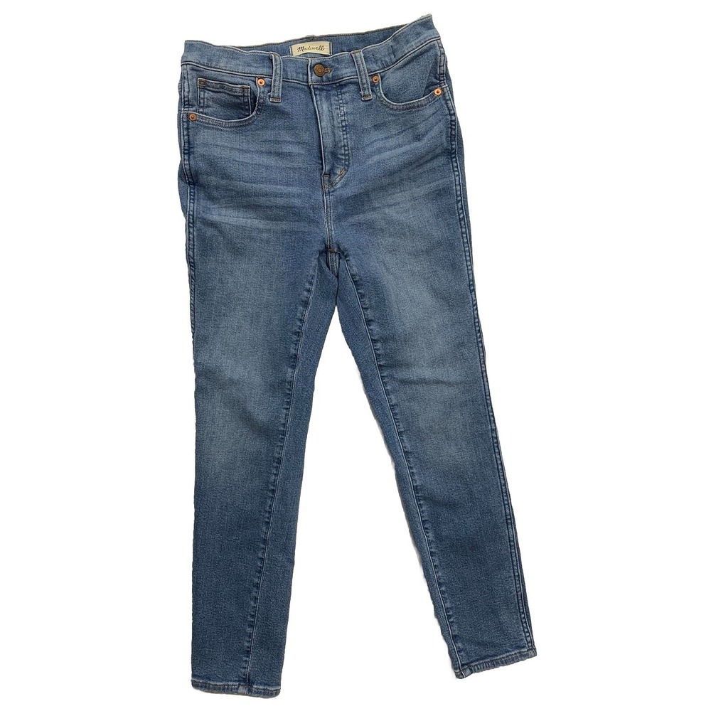 Madewell Skinny Crop Jeans Womens 27 Blue 10 Inch High Rise Stretch Denim